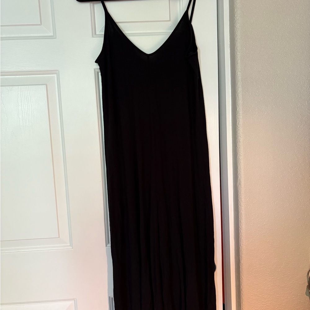 Black Spaghetti Strap Culotte Romper / Jumpsuit